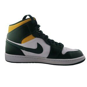 Nike Air Jordan 1 Mid Noble Green Pollen White 554724-371 Mens 12 Sneakers